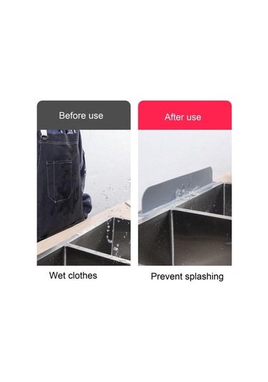 Su Deflektörü Kalınlaştırılmış Sıçramaya Dayanıklı Yağ Geçirmez Güçlü Vantuz Mutfak Lavabo Sıçrama Koruması Lavabo Flap Blok Su Bariyeri Ayrı Bölme