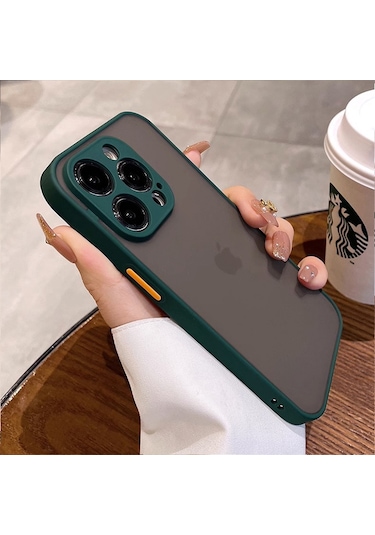 İphone 15 Pro Max Kılıf Arkası Mat Leke Yapmaz Kenarları Renkli