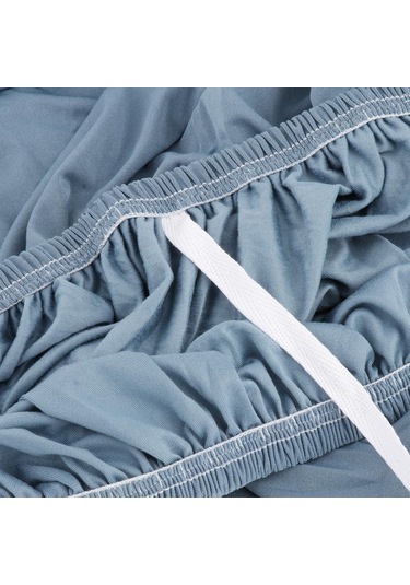 Suntek Magideal Elastik Kanepe Slipcover Düz Mobilya Mavi-2-koltuk