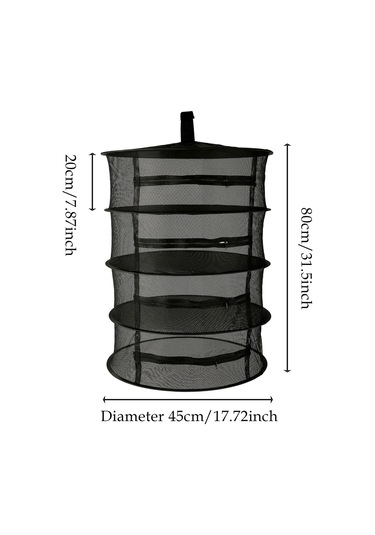 Homyl Bitki Kuru Raf Ağları 4 Katlı Çiçekler Yapraklar İç