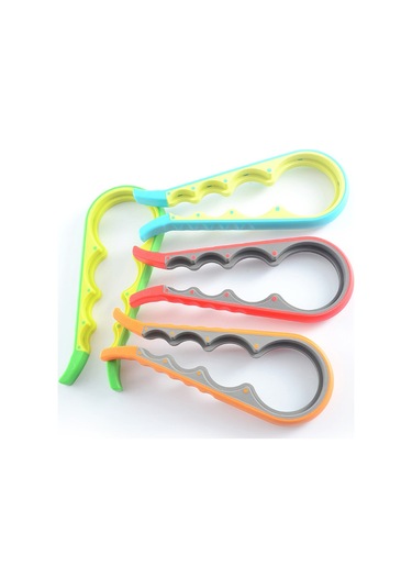 Çok İşlevli Dördü Bir Arada Konserve Açacağı, Basit Şişe Açacağı, Yüksek Kaliteli Konserve Açacağı Aracı, Şişe Kapağı Mavi Çok Renkli