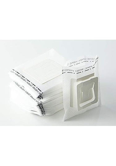 Teltree 50 Adet Taşınabilir Kulplere Asılı Kahve Filtre Çantası - Tek Kullandım Pp Nonwoven - 74x90mm - Ev/ofis/dışarıda Kullanım Beyaz
