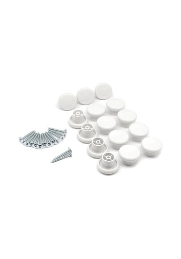 Smikov Mobilya İçin Evrensel Düğmeli Kulp 15 Adet 444211735 Beyaz