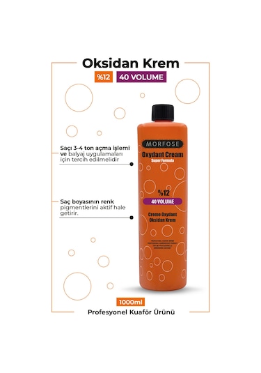 Morfose %12 Volüm 40 Oksidan Krem 1 L