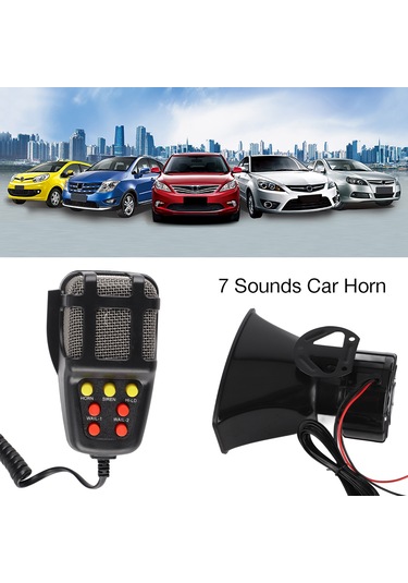 Lemestar 12v 100w 7 Sesli Abs Oto Klaksonu - 110db Yüksek Ses, Araç/motosiklet Uyumlu, Kurulum Seti İçerir