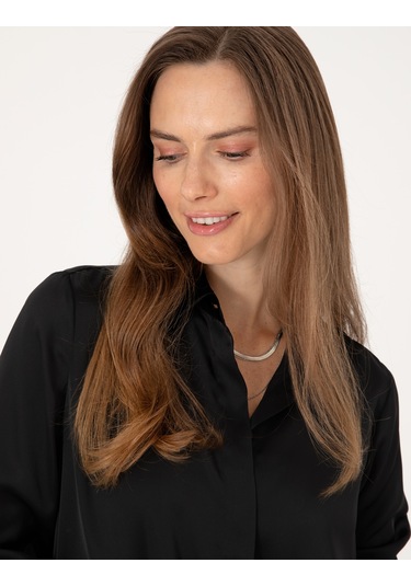 Pierre Cardin Kadın Siyah Gömlek Desenli 50313588-vr046 Siyah