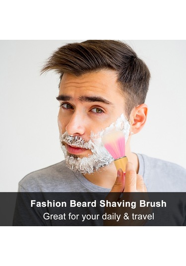 Reedark Ergonomik Tutma Yeriyle Hızlı Kuruyan Sentetik Sakal Fırçası, Mavi Kıllar Ve Siyah Taban