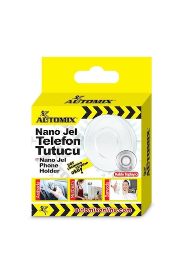 Automix Nano Jel Telefon Tutucu Şeffaf Şeffaf
