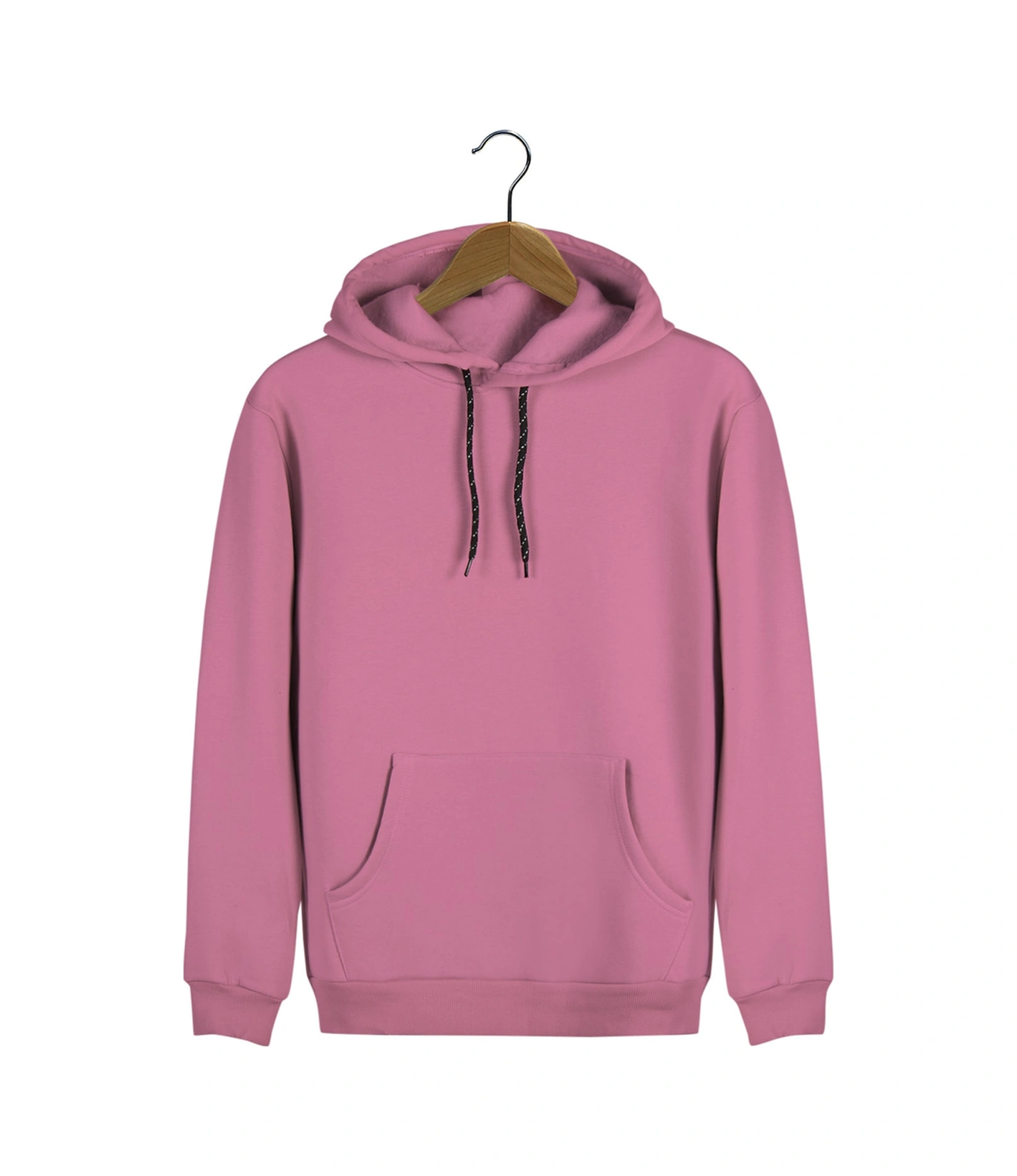 Terapi Men Erkek Pembe Kapüşonlu Kanguru Cepli Basic Hoodie Sweatshirt Pembe
