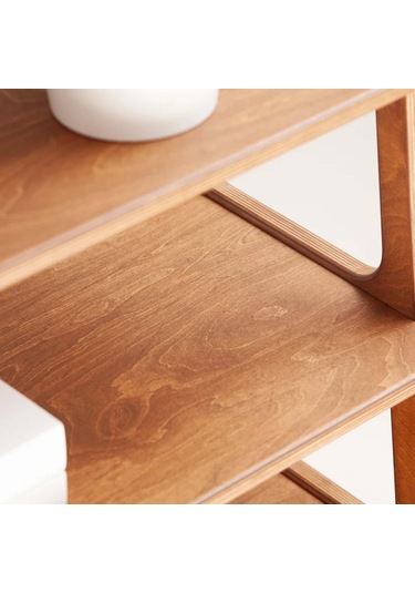 Woodesk Presa, Ahşap Kitaplık Ve Raf Ünitesi, 190x140, Tik Renk