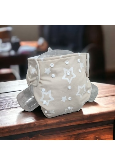 Bezhane Baby Yıkanabilir Bebek Bezi Cepli Yıldızlı Kapiçino 15kg