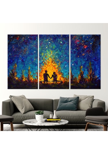 60x120cm 3 Parçalı Kanvas Tablo