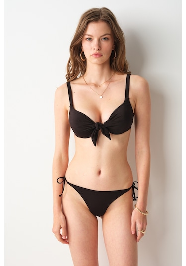No Gossip Maya Dolgulu Bikini Tek Üst Siyah 239101