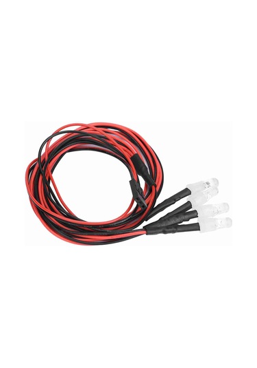 Geekyou Rc Drift Araba Işıklı Aksesuarı: 4 Adet 5mm Kırmızı Led Gece Farı, Kolay Kurulum, Dayanıklı Malzeme, Düşük Enerji Tüketimi