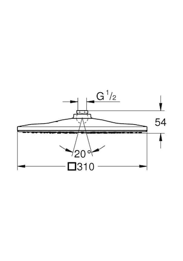 Grohe Rainshower Mono 310 Cube Tepe Duşu 1 Akışlı- 26568000 Diğer