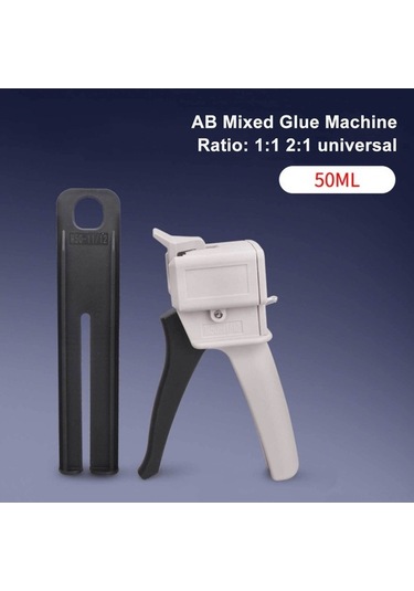 Besthome1 50ml Ab Macun Makinası, 1:1-2:1 Karıştırıcı, Kullanımı Kolay, Plastik, Gri/siyah