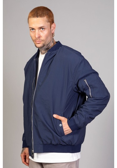 Lacivert Regular Fit /krinkıl Kumaş İçi Kapitone Pilot Erkek ... Lacivert