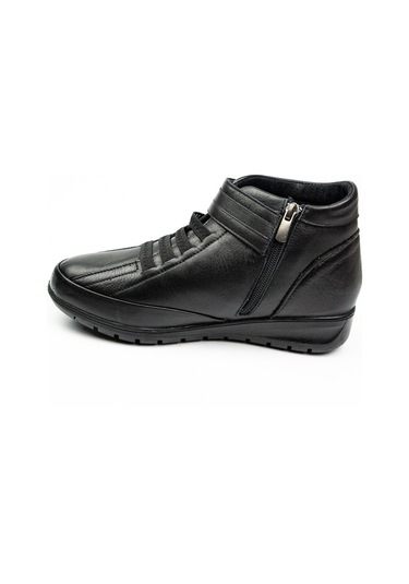 Voyager 7118 Kadın Hakiki Deri Comfort Bot - Siyah - 36 Siyah