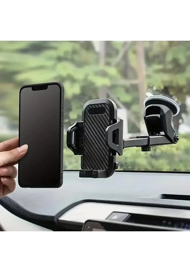 Tysm Joyjadehub Yerçekimi Araç Telefonu Tutucu Montaj Standı Vantuz 1pc - Uzun Kol, Tek Elle Kullanım İmkanı 1pc