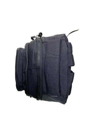 Su Geçirmez Kaliteli Astarlı Krinkıl Kumaş Unisex Iki Gözlü Okul Spor Seyahat Sırt Çantası 30x45cm Siyah Su Geçirmez Kaliteli Astarlı Krinkıl Kumaş Unisex Iki Gözlü Okul Spor Seyahat Sırt Çantası 30x45cm Siyah