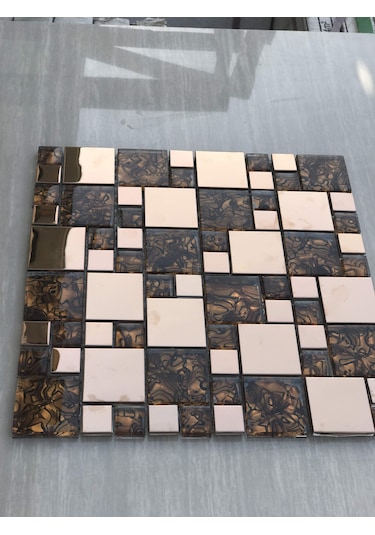 Mk04 Granitto Bronz Bakır Cam Mozaik