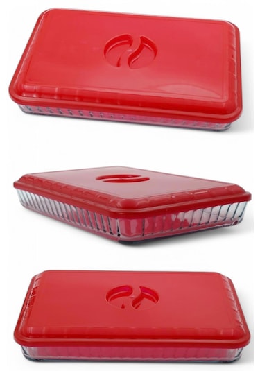 İronika Plastik Borcam Kapağı Dikdörtgen Kırmızı