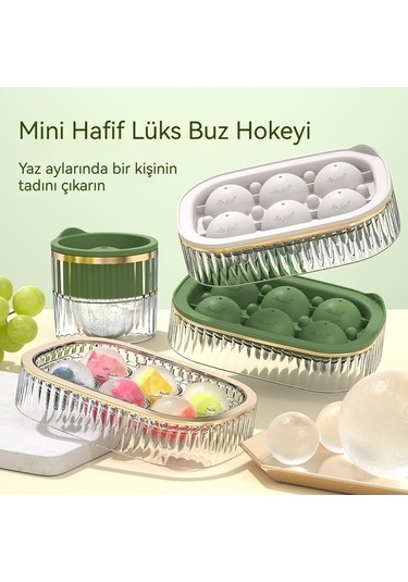 Tongxida Luckystar1 Hızlı Dondurucu Ev Gıda Sınıfı Buz Hokeyi Kalıbı Yeşil Yeşil