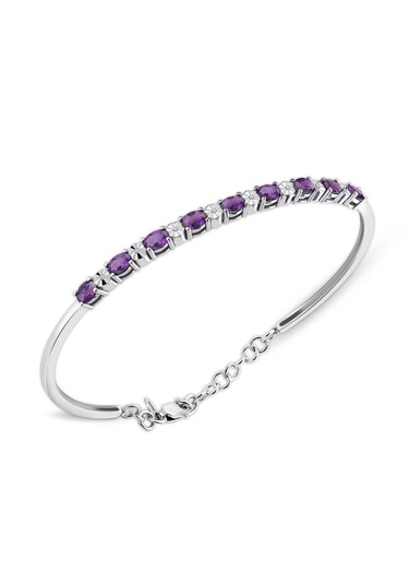 Lilarote 2.10 Ct Pırlantalı Oval Ametist Bilezik