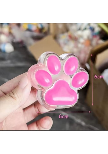 Kedi Patisi Squishy Işıklı Şeffaf Sukuşi Taba Skuşi Stress Oyuncağı Diğer