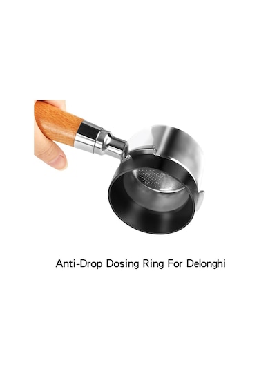 Gümüş İ Cafilas Dlbfq Anti-damla Kullanışlı 304 Paslanmaz Çelik Dozaj Halkası 51mm 53mm 58mm Huni Kahve Aracı Filtresi Breville Delongh Giselle 51mm