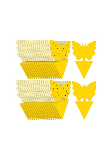 Vkemall Parlak Sarı Yapışkan Böcek Tuzağı - Uv Dayanıklı, Su Geçirmez, 20 Adet