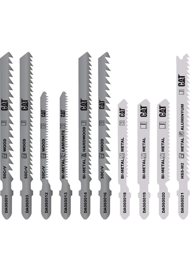Cat Da06903 10 Parça Profesyonel Metal/ahşap Hassas/kaba Kesim Dekupaj Testere Ucu