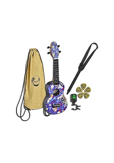 Ortega K2-Sp Keiki Sopranino Ukulele Set Spaceman