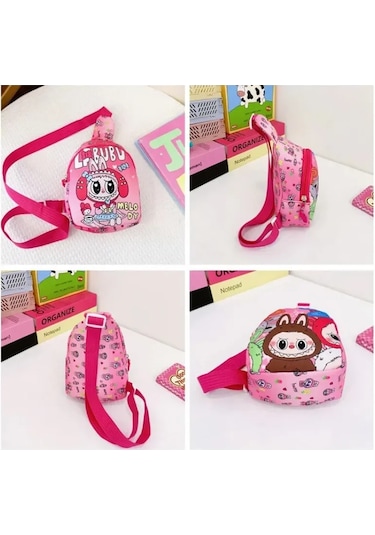 Yeni Labubu Karikatür Sevimli Çocuk Çantası Oyuncak Bozuk Para Cüzdanı 1 Pink 1 Pink Pembe