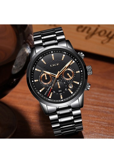 Dış Ticaret Lıge Erkek Spor Kuvars Saat Su Geçirmez Çelik Kemer Çift Göz Çok Fonksiyonlu Saat İş Saati Kemer Gümüş Diğer