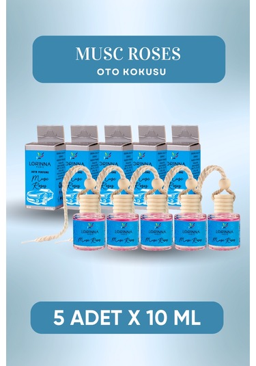 Musc Roses Parfümlü Oto Kokusu 5x10 Ml