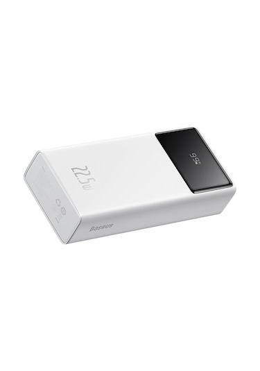 Baseus PPXJ080102 Star-Lord Overseas Edition 30.000 mAh 22.5WDijital Ekranlı Powerbank Beyaz