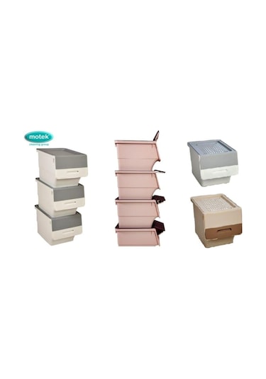 Motek Organızer Tekerlekli Eşya Ve Erzak Kutusu 3x33 Litre 769744343103