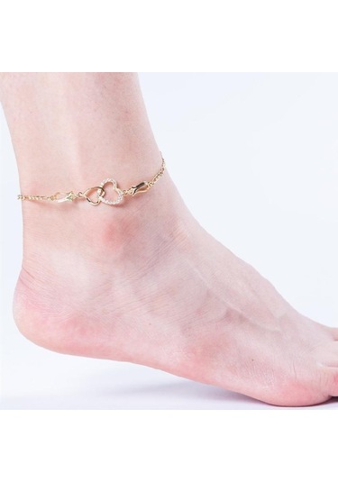 Altın Moda Çift Kalp Halhal Bilezik Kadın Altın Renk Bilezik Düğün Nişan Takı Hediyeler Altın Altın Moda Çift Kalp Halhal Bilezik Kadın Altın Renk Bilezik Düğün Nişan Takı Hediyeler Altın