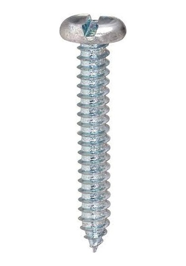 4.8x38mm Silindir Düz Tornavida Başlı Sivri Uçlu Vida Ysb Sac Vidası -100 Adet 4.8x38mm