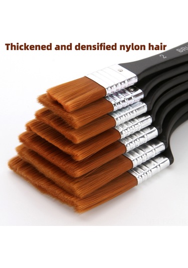 Fosenze 3 Numara Nilon Tüylü Fırça - Akrilik, Su Boya, Yağlı Boya İçin Duvar Ve Tuval Boyama Fırçası