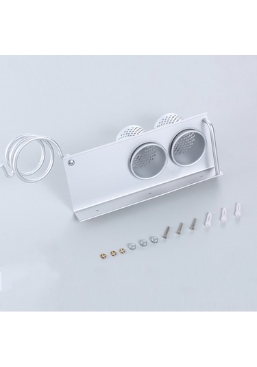 Springsun Banyo Fön Tutucu Organizer - Aluminyum Konstrüksiyon, 10kg Yük Taşıma, Duvar Montajlı, Saç Fönü Ve Aksesuarların Saklanması İçin Uzun Ömürlü Tasarım Renkli