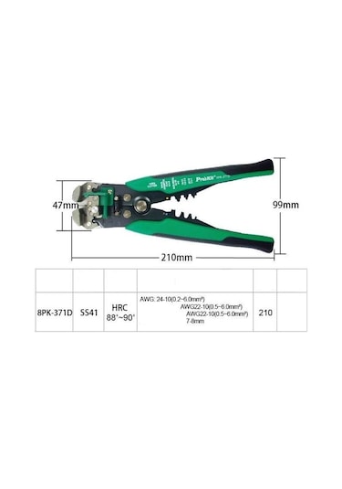 Proskit 8Pk-371D Otomatik Kablo Soyucu/Kesici