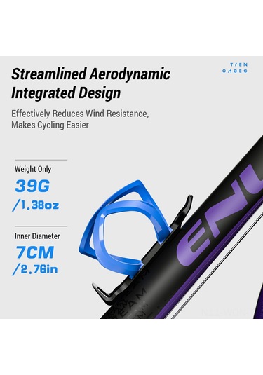 Neevoyu Bisiklet Su Şişesi Tutucusu, Yol Ve Dağ Bisikletleri İçin Evrensel, Hafif Ve Sağlam, Mavi Renk, Bisiklet Malzemesi Mavi
