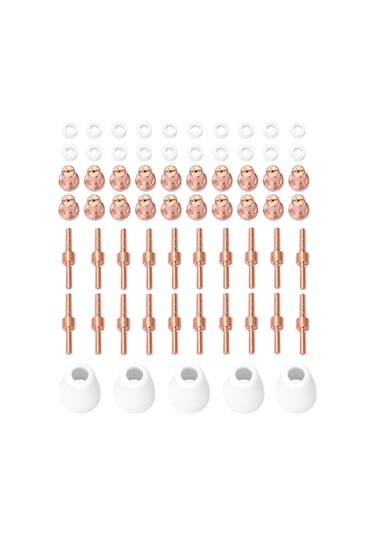 HallowPt31 Plazma Torç Uçları Elektrot Memesi 65 Adet Plazma