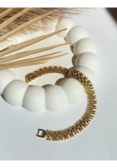 Altın /gold Renk 14k Kaplamalı Xupıng Vıp Bileklik Altın