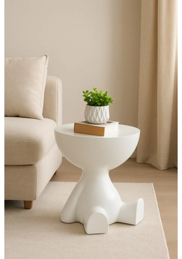 Tedy Yan Sehpa & Ayıcık Zigon Sehpa & Pinterest Sehpa Modeli - Beyaz Beyaz