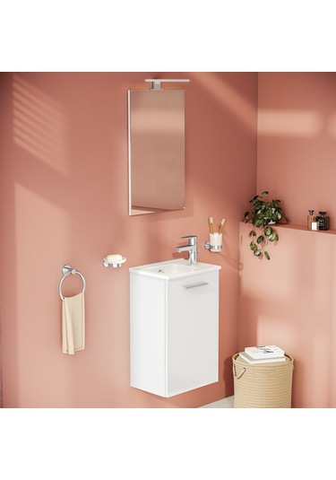VitrA Mia 69576 Banyo Dolabı Seti Kapaklı Parlak Beyaz 40 CM Parlak Beyaz