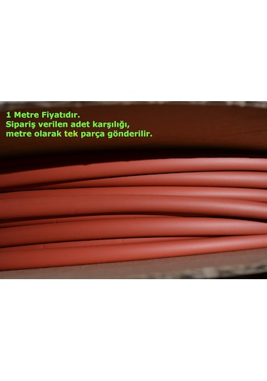 1 Metre 6,4mm Kırmızı Isı İle Daralan Makaron Kablo Izolasyon