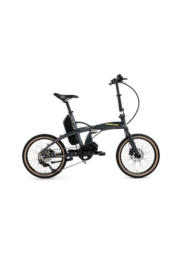 Bisan E-folding Strike 20" 9-vites Hd Katlanır Elektrikli Bisiklet Gri Siyah